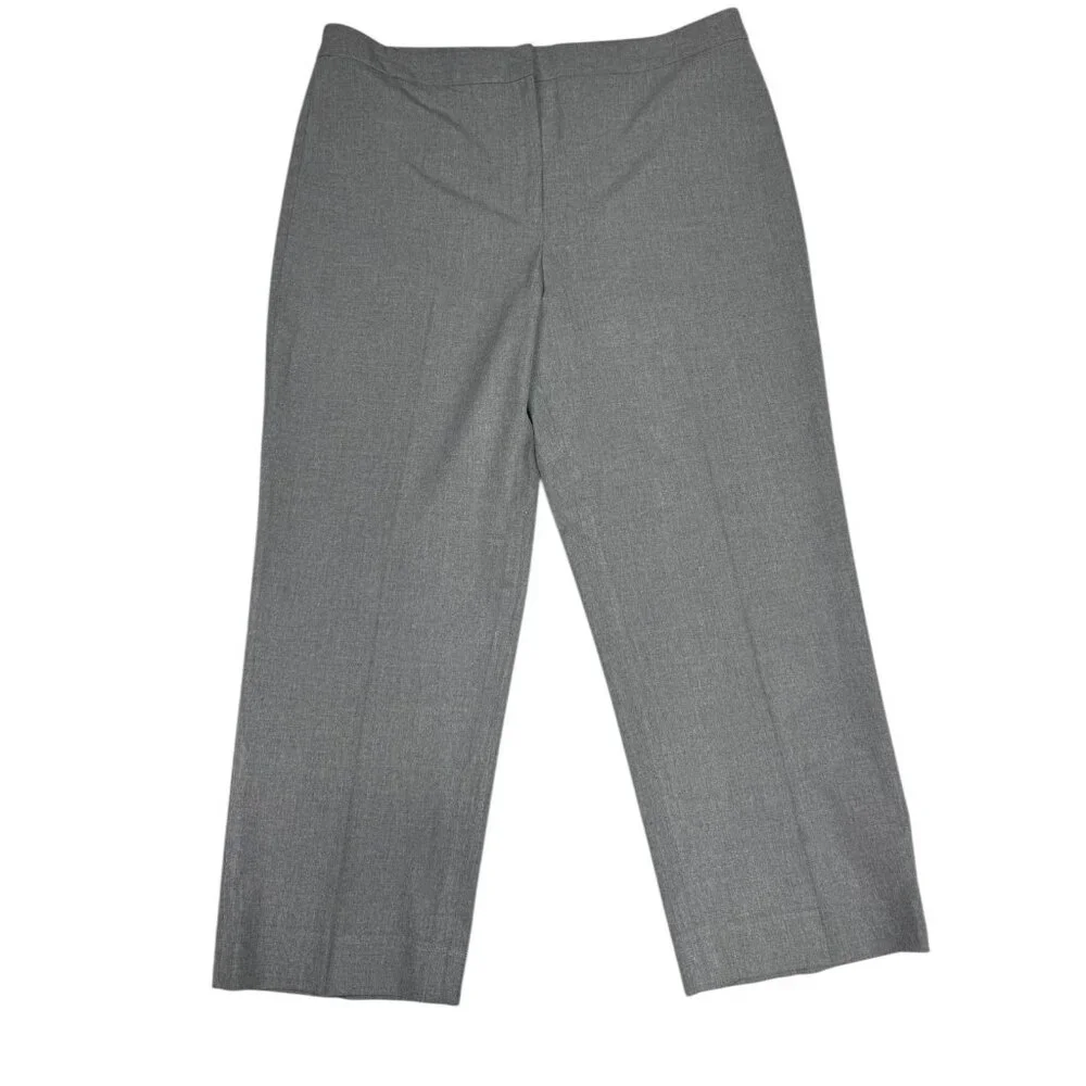Talbots Heritage Fit Cropped Trousers Gray Size 12 - Picture 1 of 9